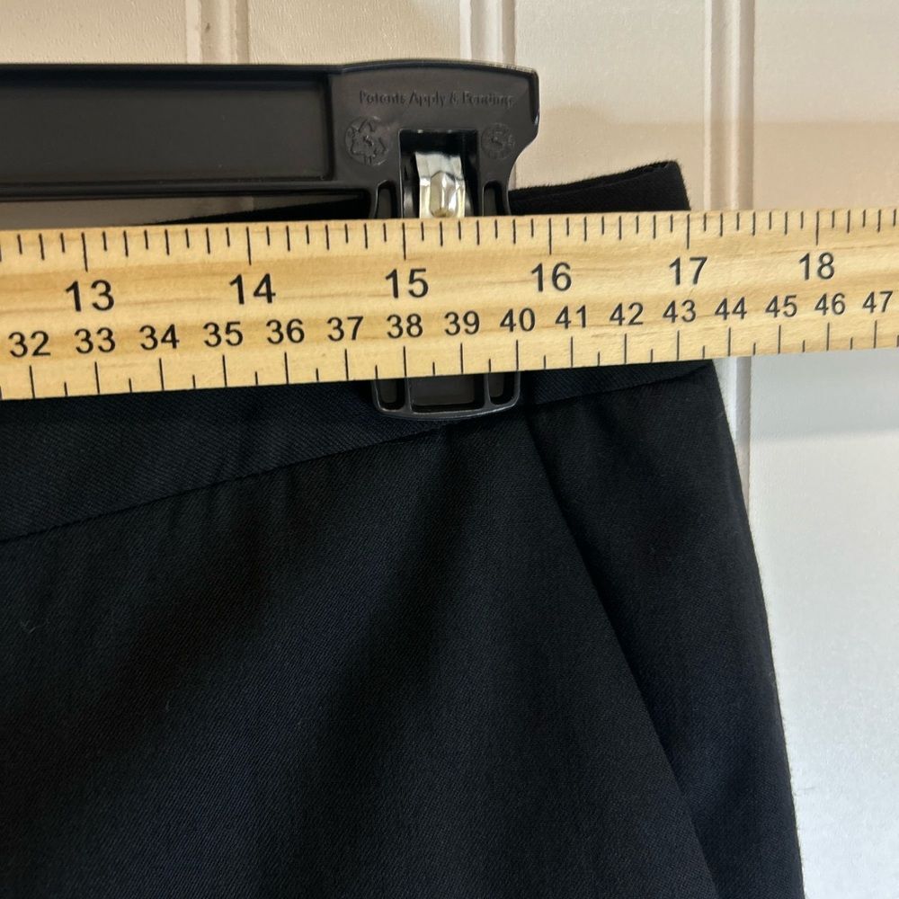 346 Brooks Brothers stretch Women's Elegant Black Wide Leg Trouser.98%wool - Picture 13 of 16